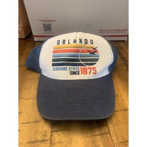 Orlando Sunshine State Florida Vintage Mesh Trucker SnapBack Ball Cap Hat